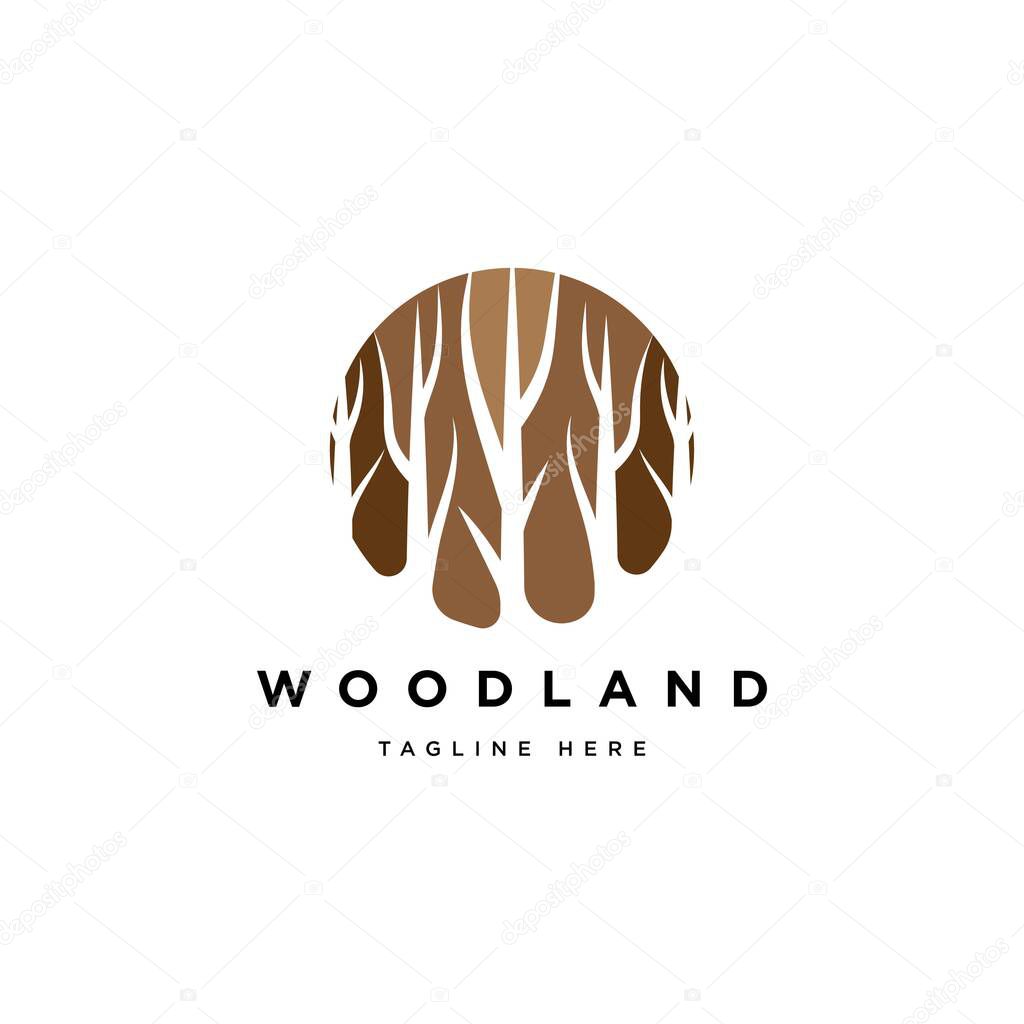 Wood symbol logo illustration vector template.