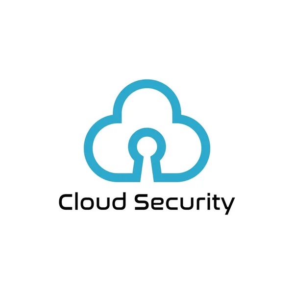 Modello Vettoriale Simbolo Logo Sicurezza Cloud — Vettoriale Stock