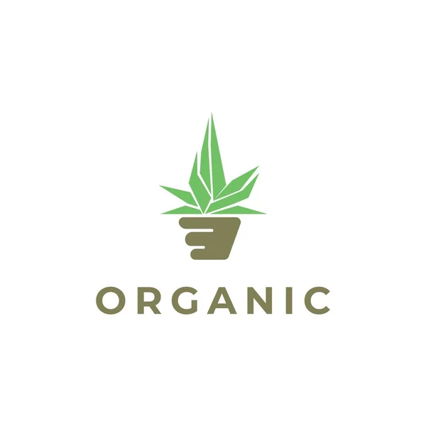 Ogród Organiczne Logo Projekt Wektor Szablon — Wektor stockowy