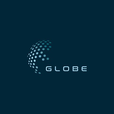 Globe logo tasarım sembolü ilham vektörü şablonu