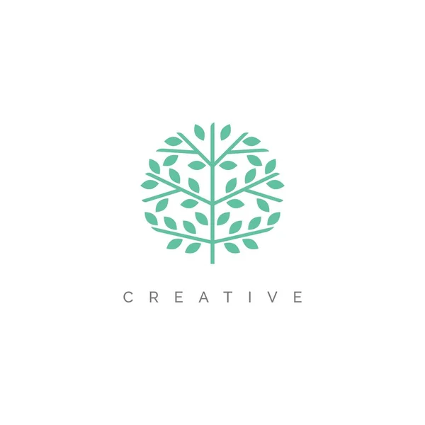 Diseño Logotipo Árbol Abstracto Creativo Ilustración Símbolo Vector Plantilla — Vector de stock