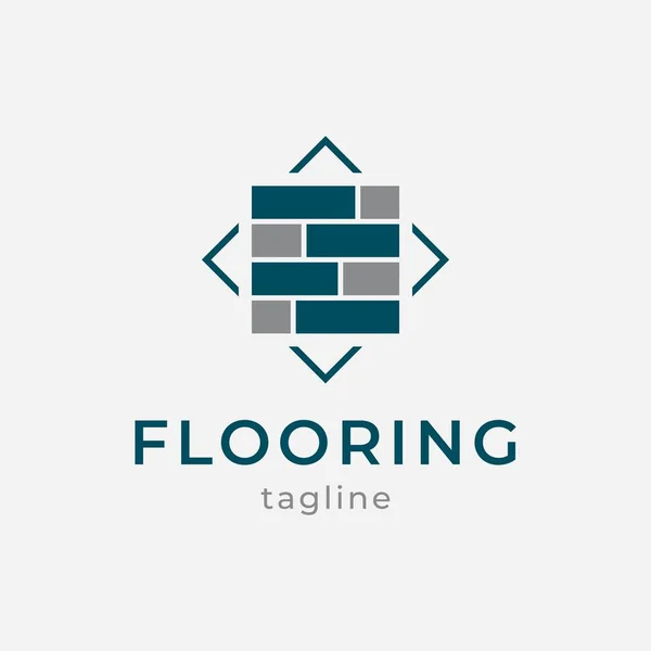 Flooring Logo Design Inspiration Vector Template — Stock Vector