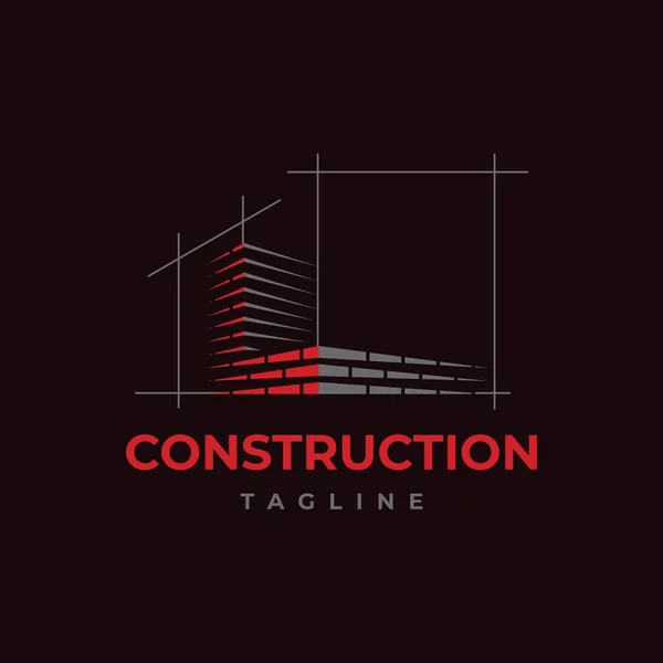 Brick L harfiyle çizim yapıyor. Ev inşa sembolü logo tasarım vektör şablonu. 