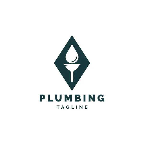 Plumbing Logo Design Inspiration Vector Template — Stock Vector