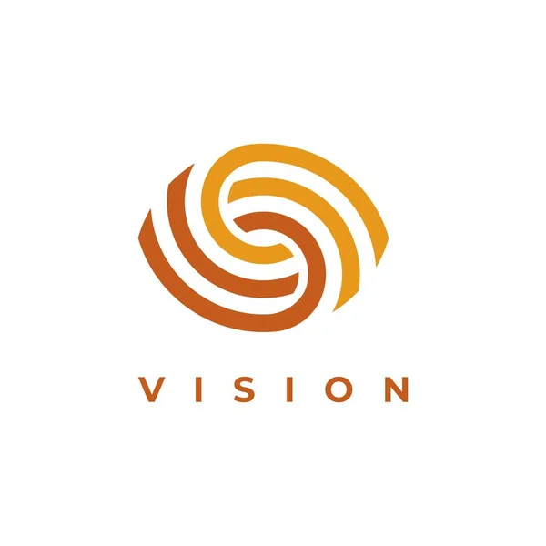 Premium Göz Logosu Tasarım Sembolü Vektör Şablonu Stok Illüstrasyon