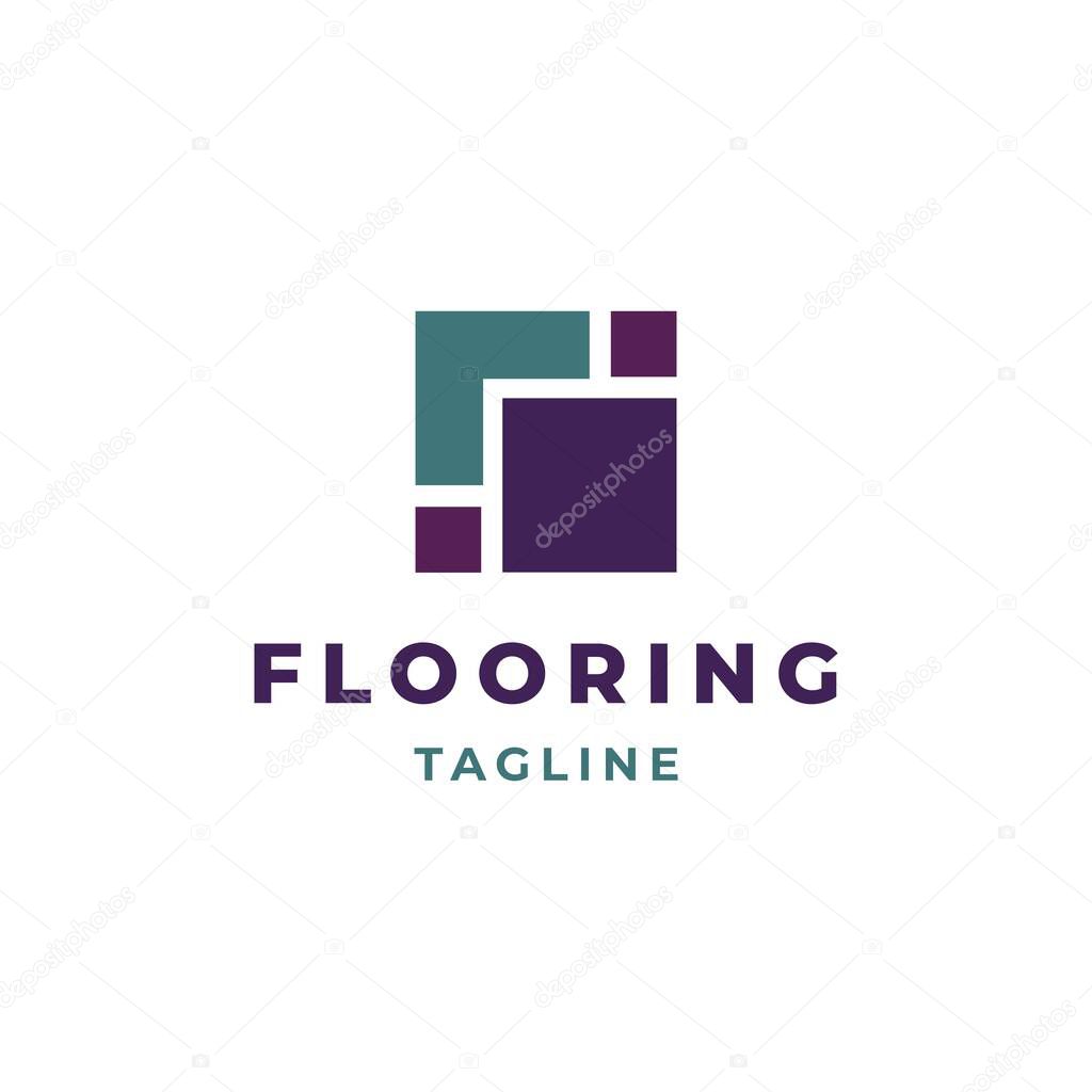 Flooring logo design vector template
