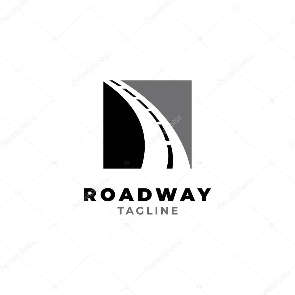 Road way logo design symbol vector template