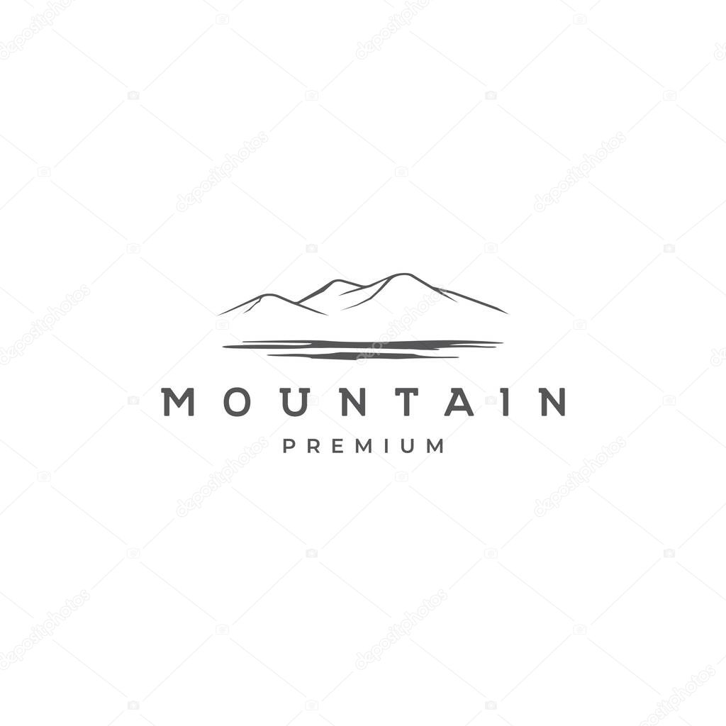 Mountain logo design illustration vector template