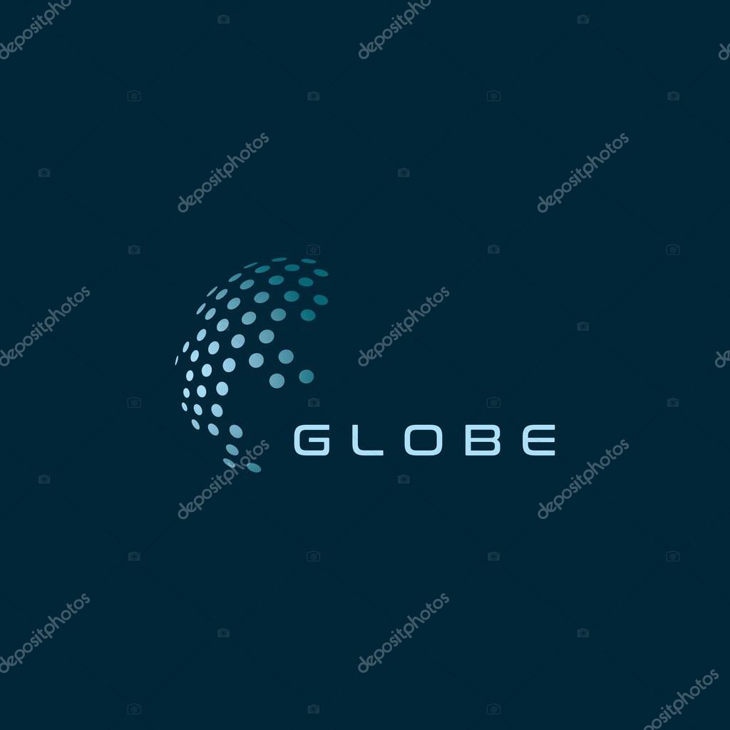 Globe logo design symbol inspiration vector template
