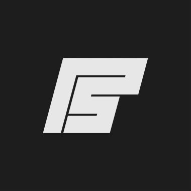 PS harfi logo tasarım vektör şablonu