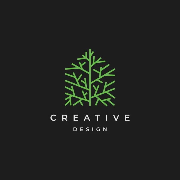 Creativa Casa Logotipo Diseño Ilustración Vector Plantilla — Vector de stock