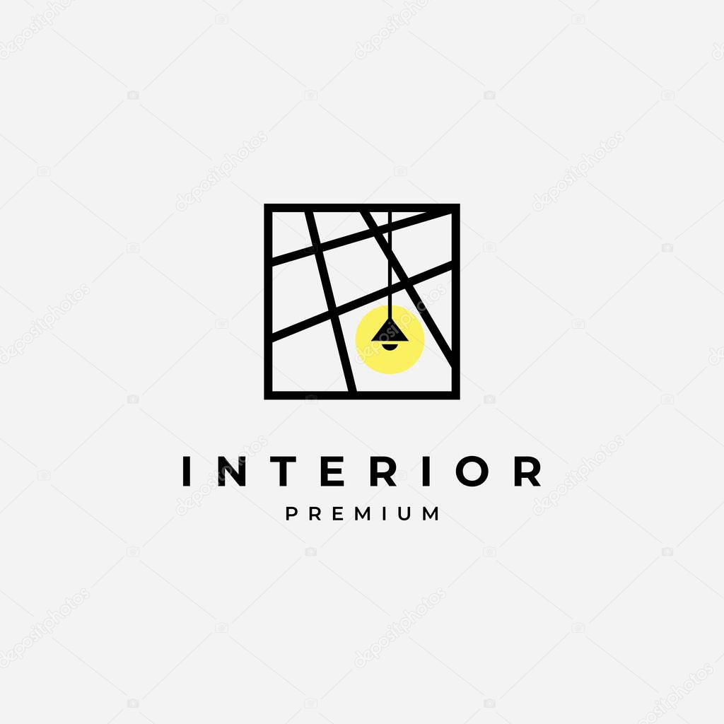 Interior logo design illustration vector template
