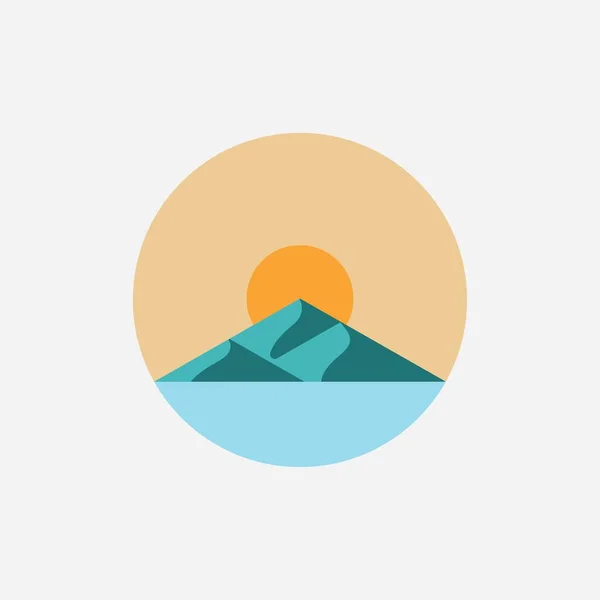 Mountain Logo Ontwerp Illustratie Vector Template — Stockvector