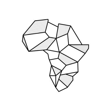 Afrika taşı logo tasarımı illüstrasyon vektör şablonu