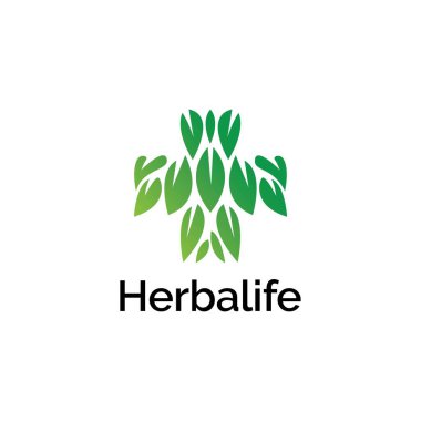 Yaprak logosu tasarım şablonu ile çapraz