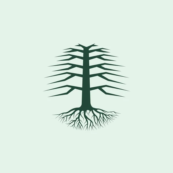 Árbol Logo Diseño Inspiración Símbolo Vector Plantilla — Vector de stock