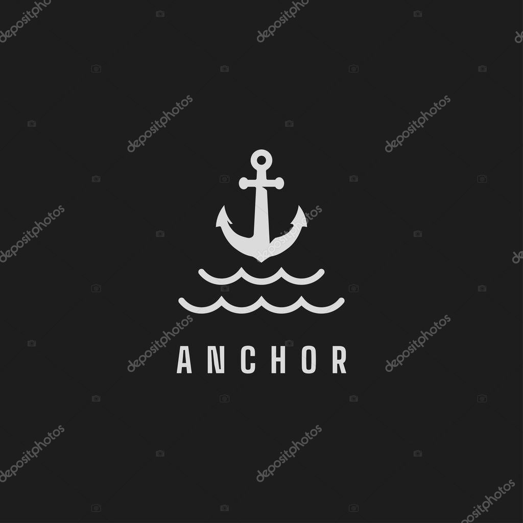 Anchor logo design inspiration vector template