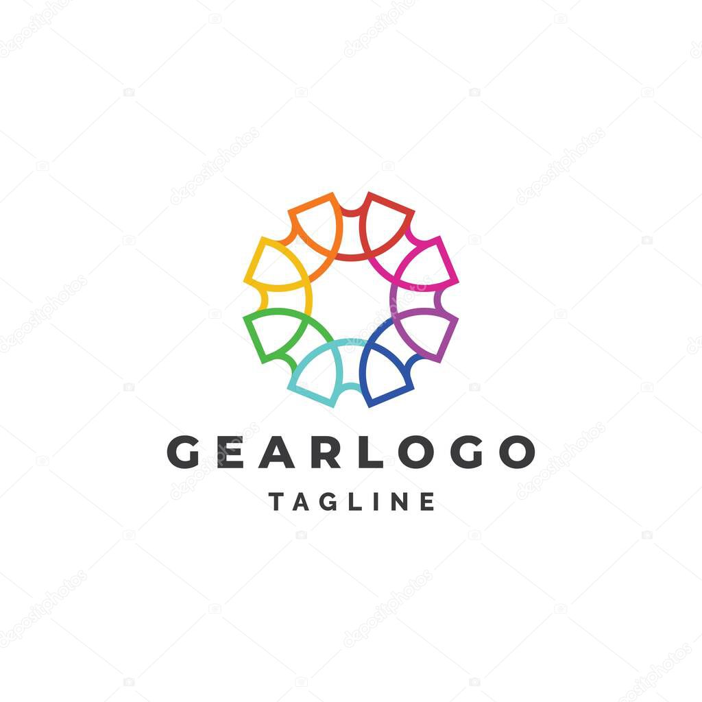 Gear logo design illustration vector template