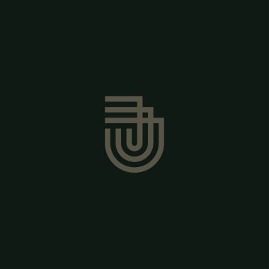 Monogram harfi J logo tasarım ilham vektörü şablonu