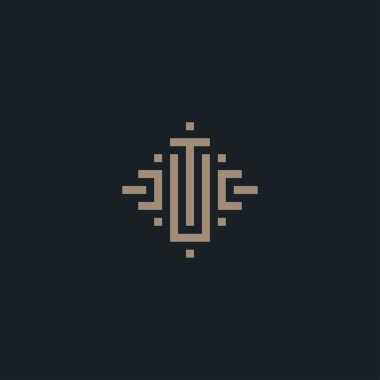 Harf TU logo tasarım ilham vektörü şablonu