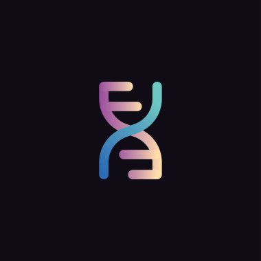 DNA bilimi logo tasarım vektör şablonu