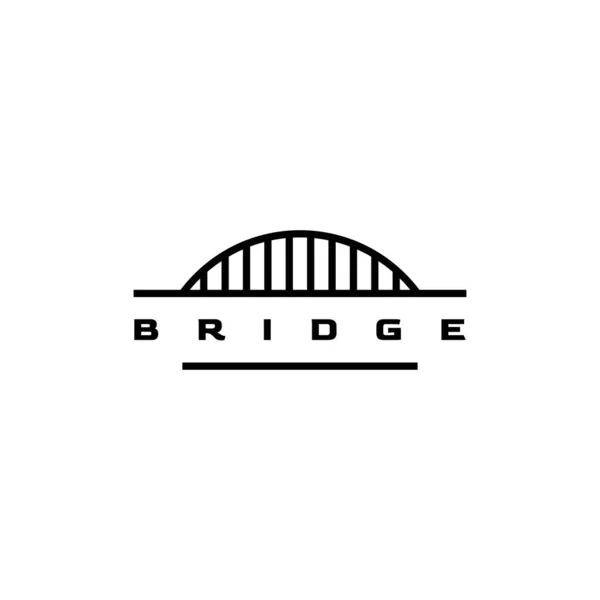 Brücke Logo Design Vektor Vorlage — Stockvektor