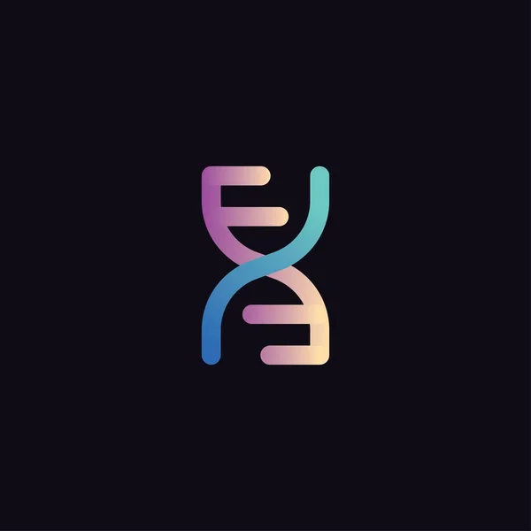 Dna Vetenskap Logotyp Design Vektor Mall — Stock vektor