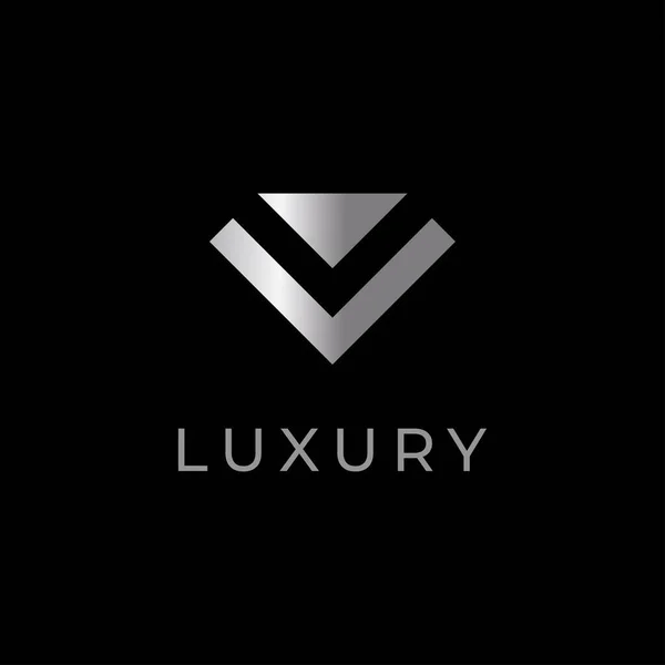 Luxe Stenen Logo Ontwerp Illustratie Vector Template — Stockvector