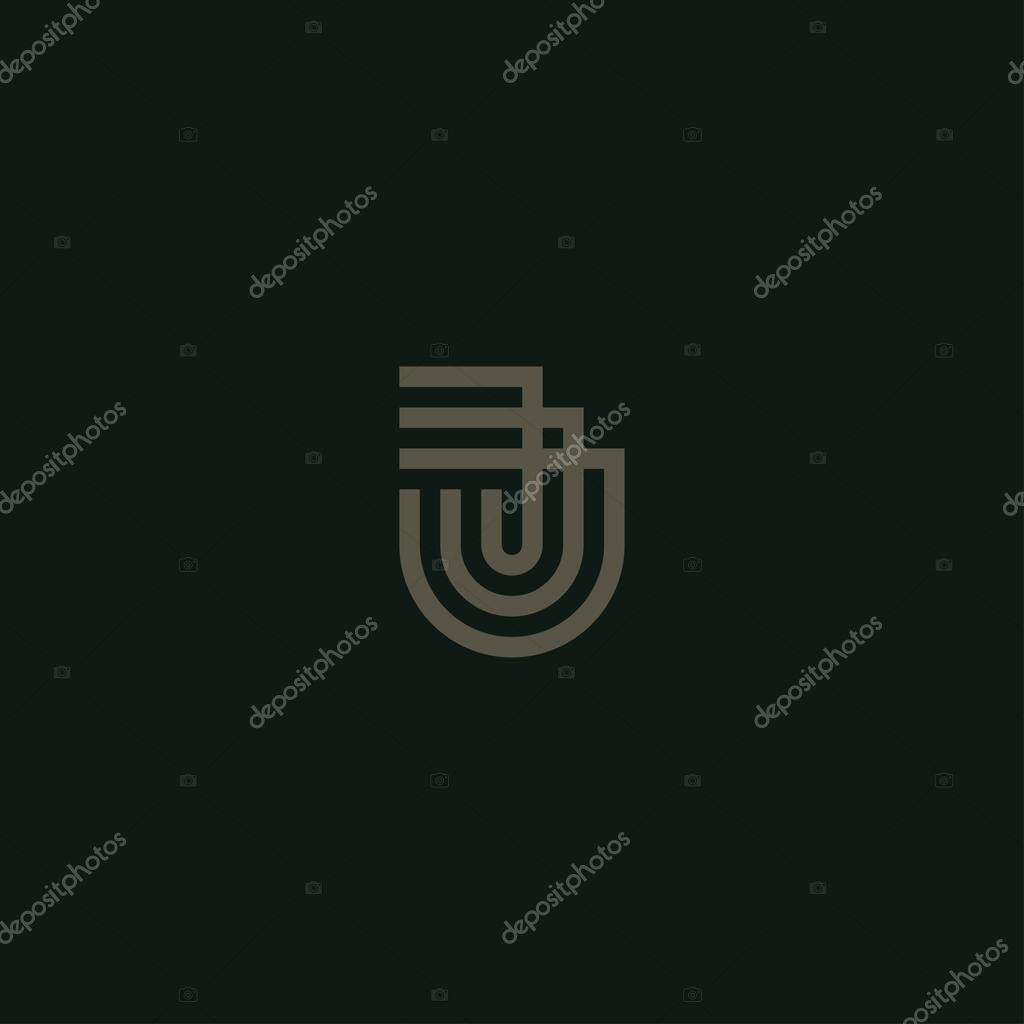 Monogram letter J logo design inspiration vector template