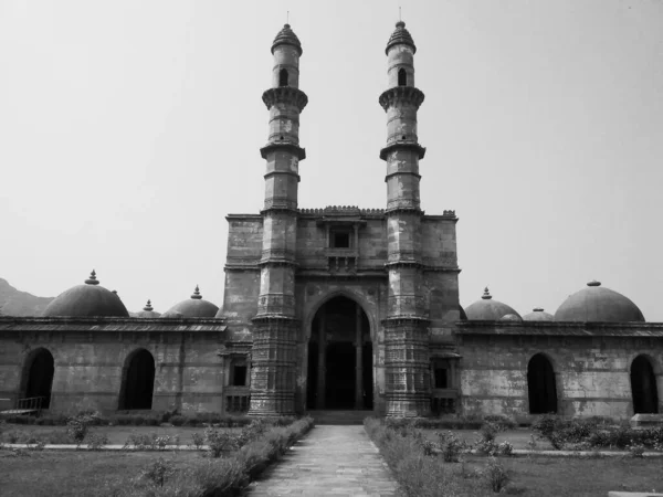 Pavagadh Şampanyalı Jami Camii Gujarat — Stok fotoğraf