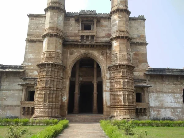 Oude Fort Ruïnes Van Pavagadh Kampioen Gujarat India — Stockfoto