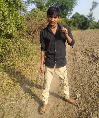 Vadodara Gujarat Hindistan 'dan Hintli bir köylü.