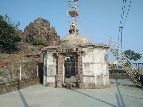 Pavagad Dan Eski Hindu Tapınağı Champaner Gujarat Hindistan — Stok fotoğraf