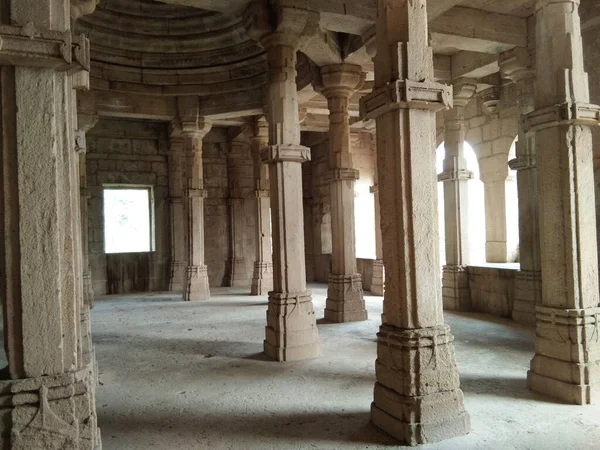 Velho Palácio Ruínas Pavagadh Campeão Gujarat Índia — Fotografia de Stock