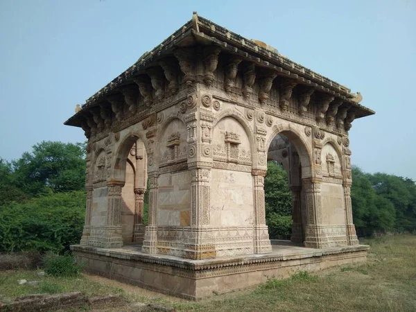 Velho Palácio Ruínas Pavagadh Campeão Gujarat Índia — Fotografia de Stock