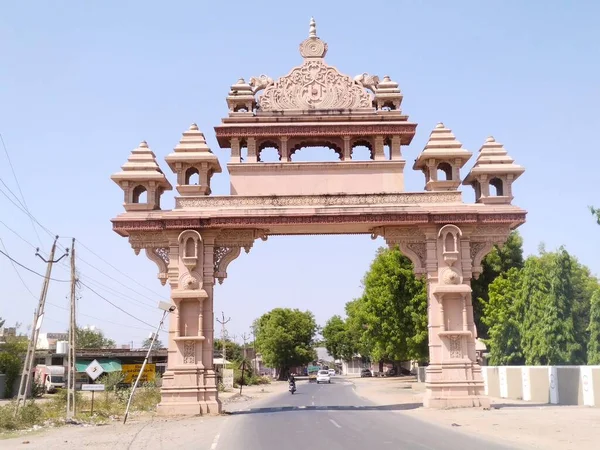 Vechea Ușă Palatului Din Rajasthan — Fotografie, imagine de stoc