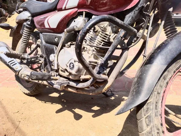 Indian Bike Engine Wheel — Stock Photo, Image