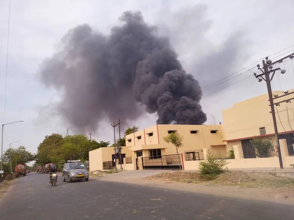 Incendio Industriale Vadodara — Foto Stock