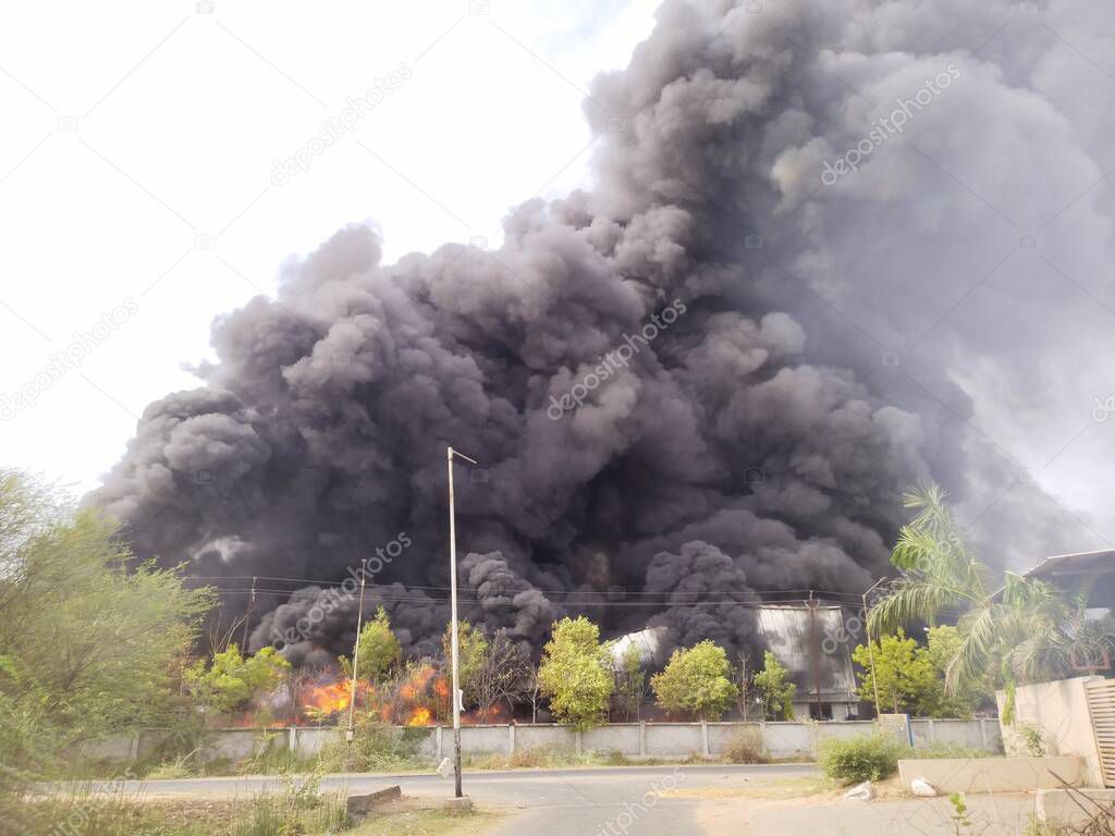 Industry plant fire Vadodara