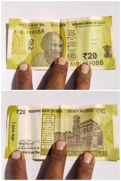 Vadodara Gujarat Mei 2021 Indiaanse Geldmunten Witte Achtergrond — Stockfoto