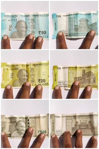 Vadodara Gujarat Mai 2021 Pièces Monnaie Indienne Fond Blanc — Photo