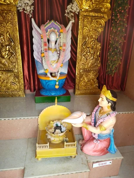 Hinduistische Gottesstatue Radha Krishna — Stockfoto