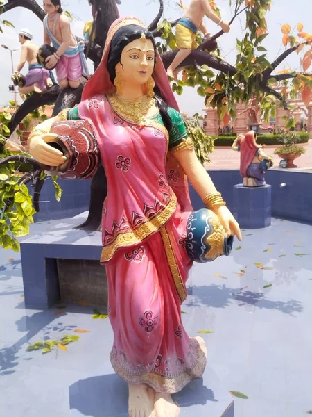 Hinduski Posąg Boga Nilkanth Dham Poicha Gujarat Indie — Zdjęcie stockowe