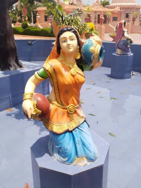 Hinduistische Gottesstatue Von Nilkanth Dham Poicha Gujarat Indien — Stockfoto