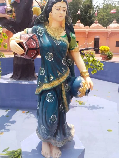 Hinduistische Gottesstatue Von Nilkanth Dham Poicha Gujarat Indien — Stockfoto