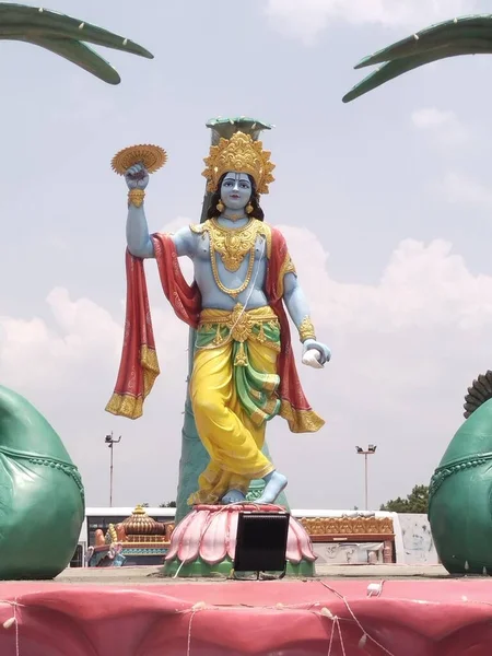 Statua Del Dio Indù Nilkanth Dham Poicha Gujarat India — Foto Stock