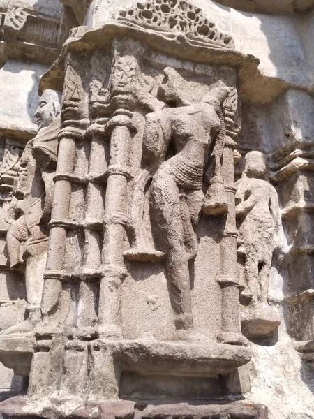 Alte Hinduistische Gottesstatue Aus Dem Khajuraho Tempel — Stockfoto