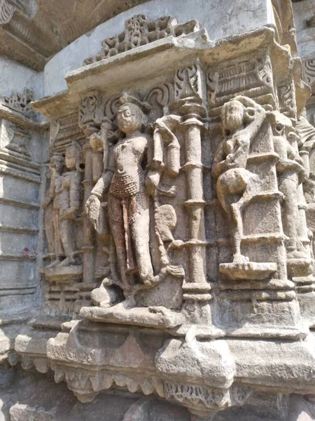 Old Hindu God Statue Khajuraho Temple — Stock fotografie