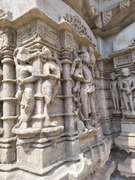 Gammal Hinduisk Gudastaty Från Khajuraho Tempel — Stockfoto