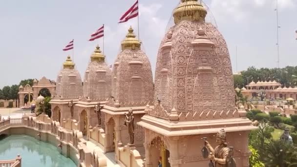Swaminarayan Templo Nilkanth Dham Poicha Gujarat India — Vídeo de stock